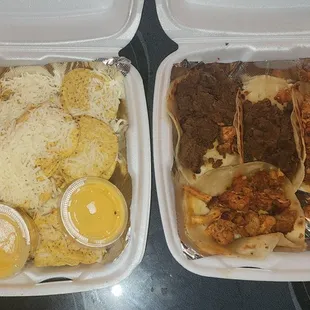 &quot;Nachos&quot; on the left, tacos on the right.