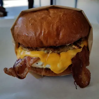 Bacon, Sausage, Egg N Cheez Sandwich Combo