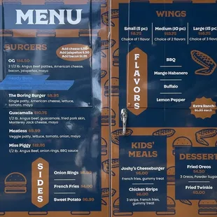 And their menu. Mmmm