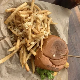 Garlic Fries bacon burger