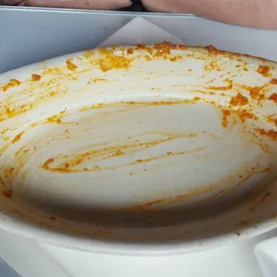 empty lasagna dish because i ate it all before i remembered to take a picture