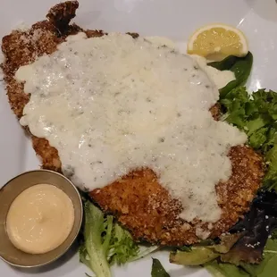 Chicken Milanese as big as your face!