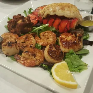 Amazing... seafood combination with an added lobster tail. Can't miss.
