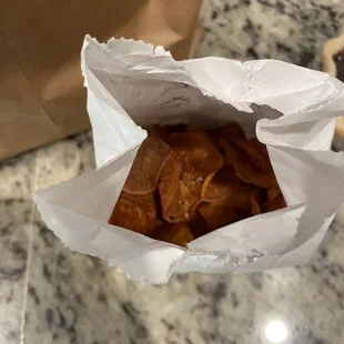 Sweet potato chips
