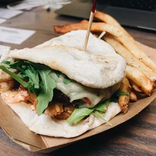 a sandwich and french fries