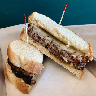 a cut in half sandwich