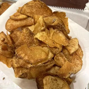 Homemade chips from Buon Cibo!!!! One of our favorite places to eat