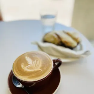 Cappuccino and cinnamon twist