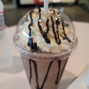 a chocolate milkshake