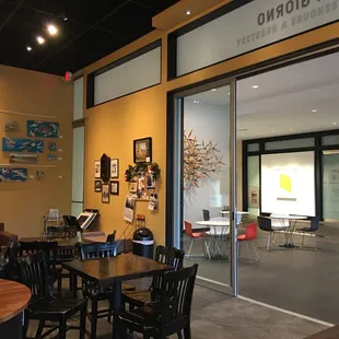the interior of a coffee shop