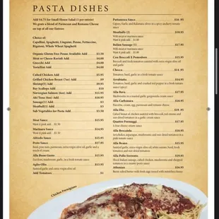 Menu as of Dec 2024