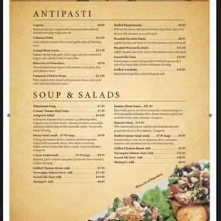 Menu as of Dec 2024