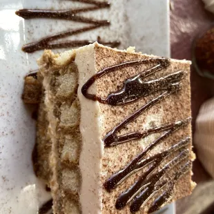 a piece of cake on a plate