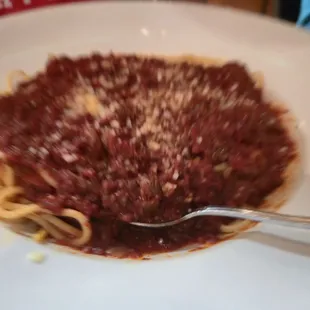 Sausage and Spaghetti with Meat Sauce