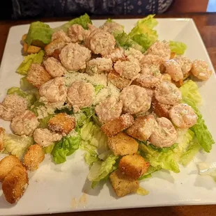 Shrimp Caesar salad, definitely a great choice!