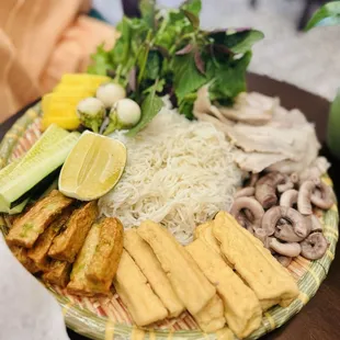 Bun dau mắm tôm... dipping sauce was too sweet like dessert!