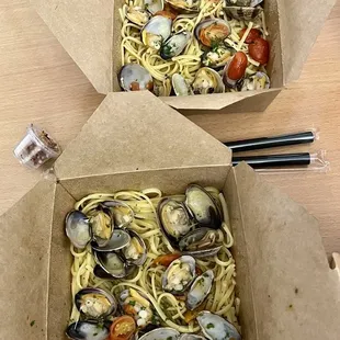 2 Linguine Clams - takeout