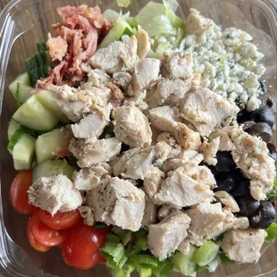 Salad minus pasta and tortilla strips - by request.