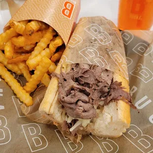 Beef with side of fries