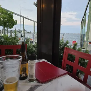 Table over looking the bay.