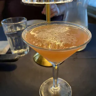 a cocktail in a coupe glass