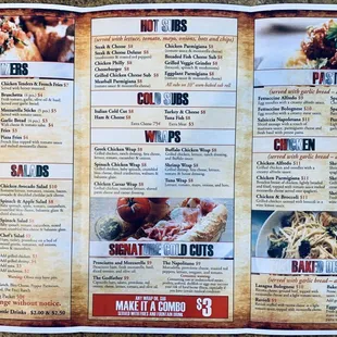 New updated menu