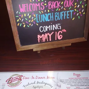 Buffet is coming back
