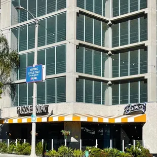 the outside of the building