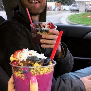 I got the Brotella with pitaya; my boyfriend got the OH w/ coconut