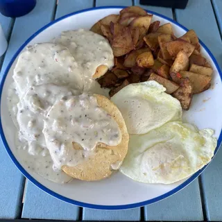 Sausage Gravy and Biscuits Plate