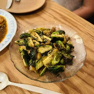 Brussels with pig ear