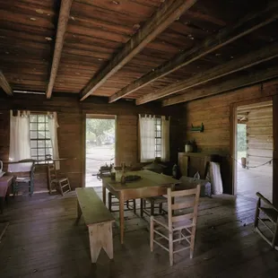 Inside the Dogtrot House at LSU Rural Life Museum.
