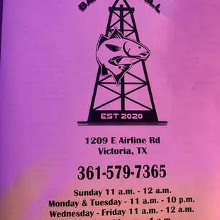 Menu cover