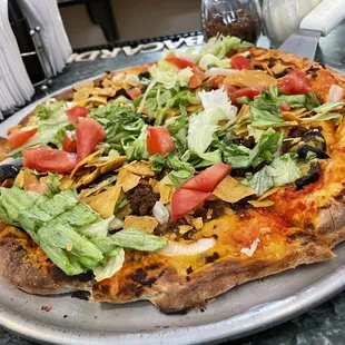 Small taco pizza is easily two meals