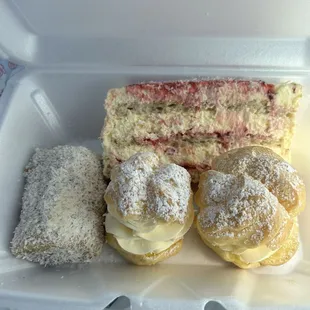 Rafaelo cake, walnut cake, princes krofne.