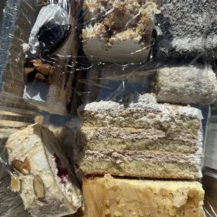 Tray with a selection of desserts