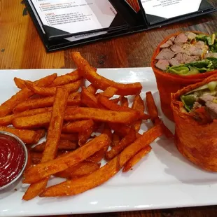 Chimichurri steak wrap