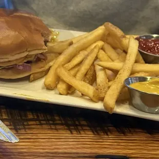 Classic burger and fries