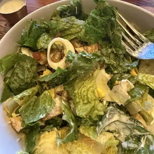 Chopped house salad with grilled chicken