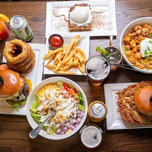 a variety of food items