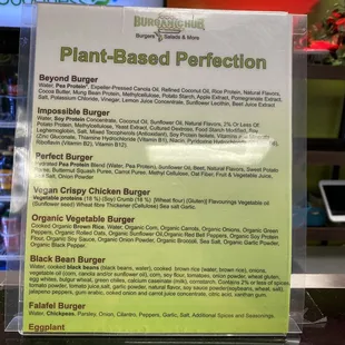 Vegan burgers