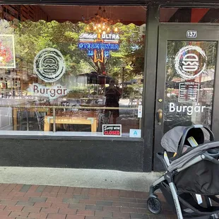 Front Entrance! Sign says closed. Actually they were open for business!