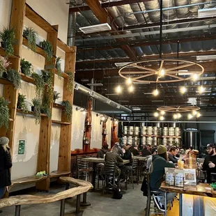 the interior of a brewery