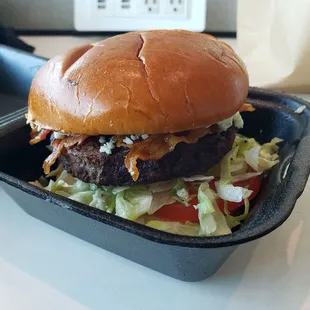 Black &amp; Blue Beef Burger