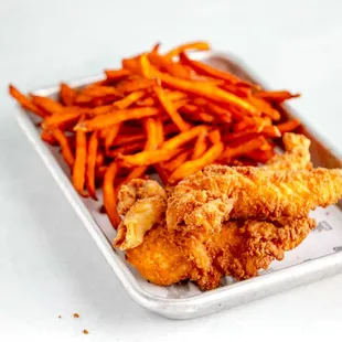 Tenders + Sweet potato fries