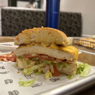 #2 Cheesy made with a chicken patty