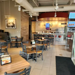 the inside of a restaurant