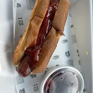 Kids Kids' Beef Hot Dog with grapes