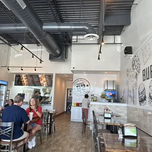 the interior of the restaurant