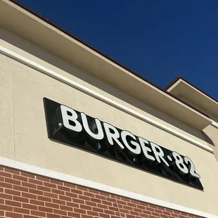 Burger 82 signage